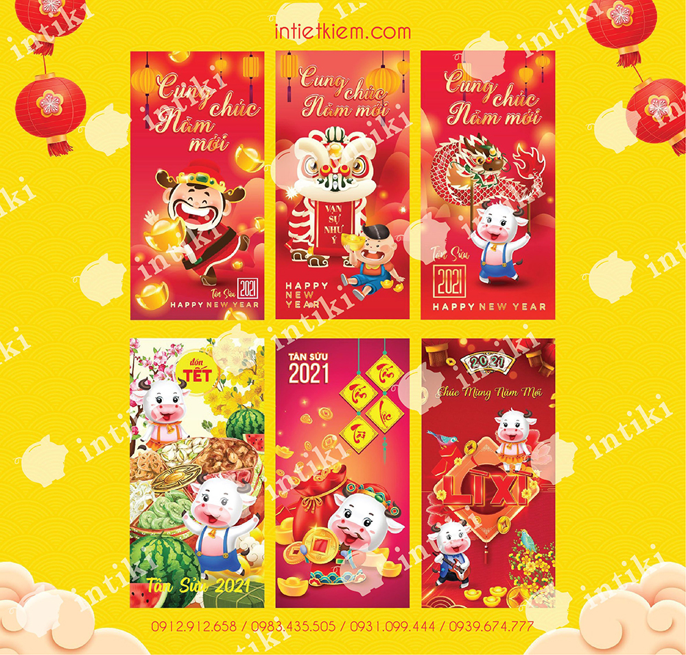 Các mẫu lì xì tết Tân Sửu mới nhất 2021 Các mẫu lì xì tết Tân Sửu mới nhất 2021