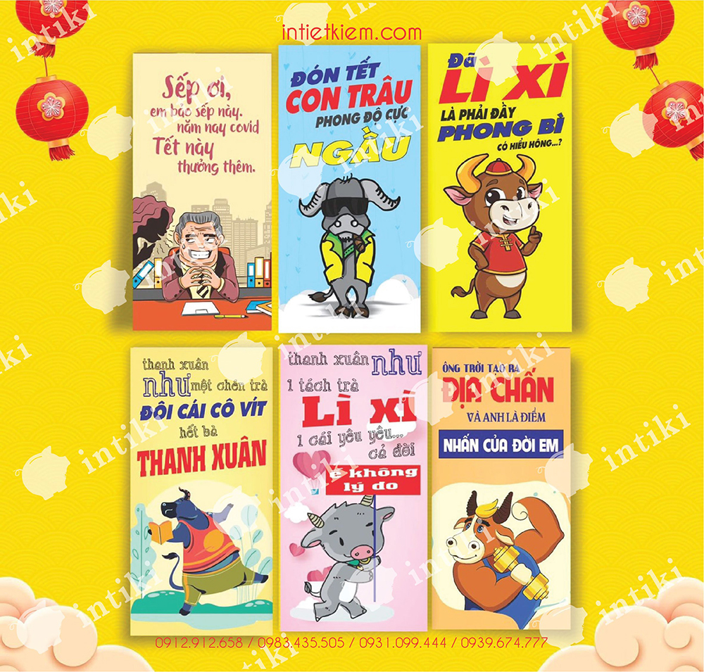 Mẫu lì xì tết Tân Sửu mới nhất 2021 Mẫu lì xì tết Tân Sửu mới nhất 2021
