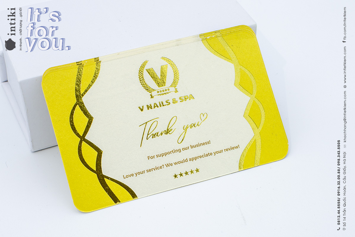 Card Visit - Danh Thiếp 19 In card visit giấy mỹ thuật cao cấp ép kim