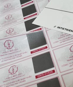 Mẫu sticker có in phủ cào