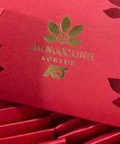 Mẫu lì xì giấy vân đỏ sâm ngọc linh K5