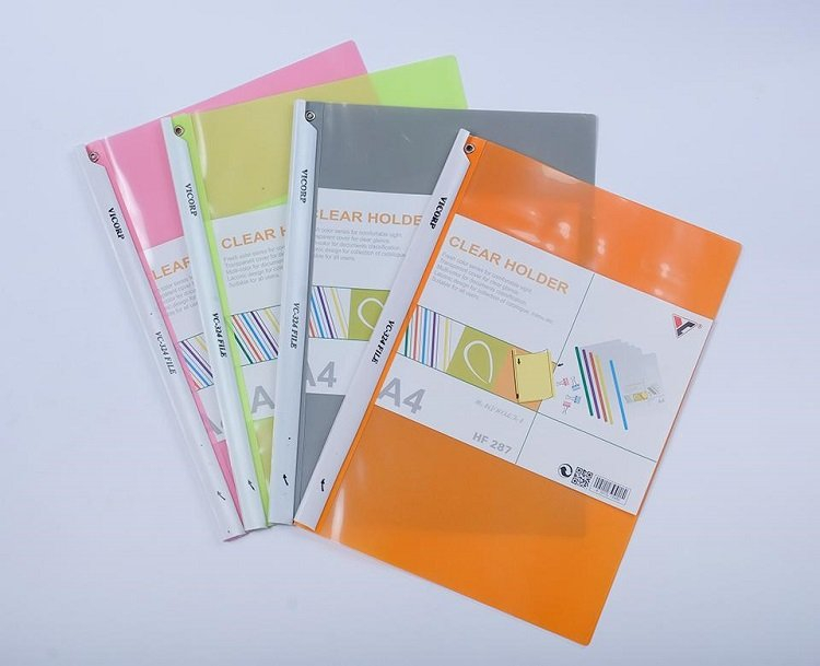Mẫu kẹp file rút gáy - Kẹp này được làm từ nhựa mỏng, khá nhẹ và dễ mang bên mình Mẫu kẹp file rút gáy - Kẹp này được làm từ nhựa mỏng, khá nhẹ và dễ mang bên mình