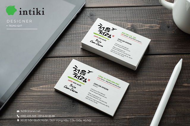 Màu sắc tấm card visit rất quan trọng