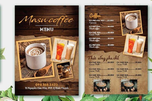 Menu dạng một tờ