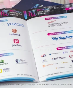 Ruột bên trong đóng ghim catalogue FINTECHR EVOLUTION SUMMIT Việt Nam 2023