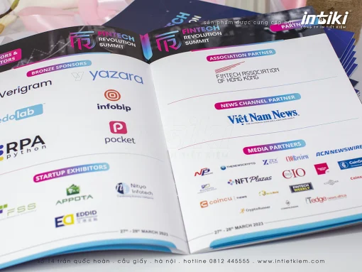 Ruột bên trong đóng ghim catalogue FINTECHR EVOLUTION SUMMIT Việt Nam 2023
