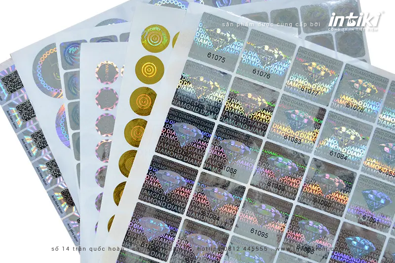 In tem chống hàng giả hologram 7 màu - Bảo vệ thương hiệu của bạn! 4 In Tiết Kiệm cung cấp dịch vụ in tem chống hàng giả hologram 7 màu