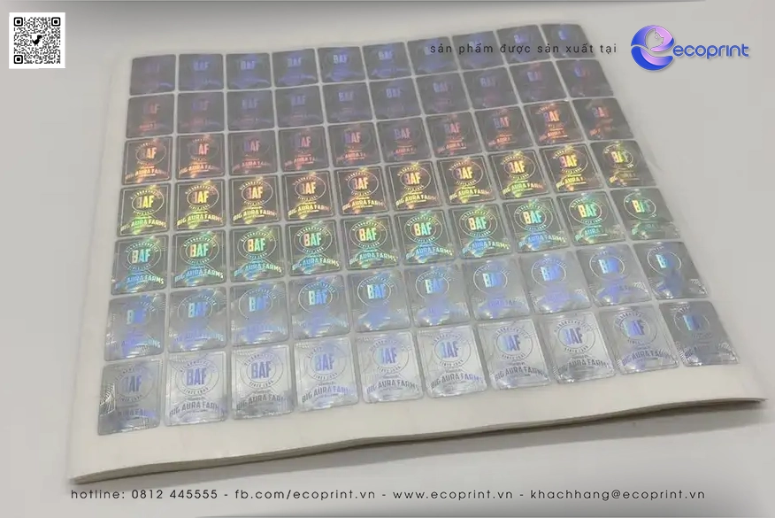 Mẫu tem hologram chống giả