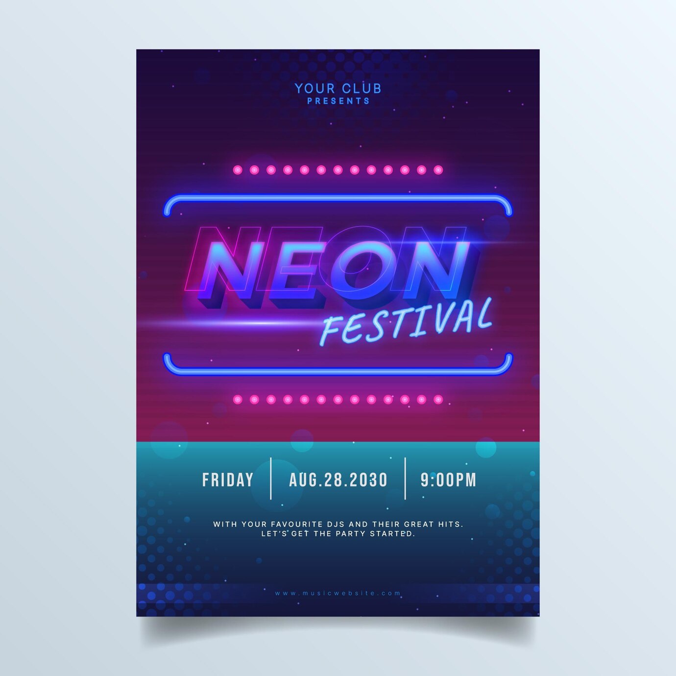 Poster Với Hiệu Ứng Neon