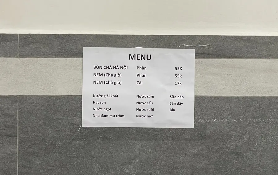 In menu nhà hàng quận Hoàn Kiếm